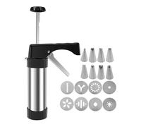 Churro en acier inoxydable, kits pour faire des churros | Machine à biscuits résistante - Machine à churros avec 8 buses lamineuses, sac de laminage pour famille, amis et collègues