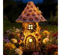 CHUYILEE Statuettes solaires de jardin féérique, champignons, lumières de jardin pour fées, cour, sculpture d'art, accessoire de décoration d'extérieur miniature pour jardin extérieur