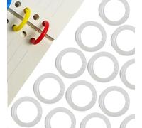 CHUYIX Lot de 100 anneaux de reliure en plastique pour feuilles volantes - 20 mm - Anneaux porte-clés - Feuilles en vrac - Pour scrapbooking, album, artisanat, porte-clés, rangement mémo