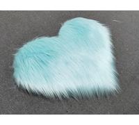 CHUYIX Tapis en fausse peau d'agneau 1 pièce Tapis de sol moelleux en forme de cœur doux et moelleux Salon Chambre Décoration Cœur Petit tapis imitation fourrure Bureau Tapis de bain