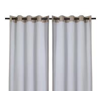 Chyhomenyc Lot de 2 doublures de Rideaux occultants pour fenêtre avec 18 Anneaux, Isolation Thermique, pour Rideaux de 304,8 cm, 127 x 299,8 cm chacun avec 18 Anneaux