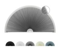 ChYoung Store de fenêtre occultant demi-cercle sans perçage - Thermique - Arqué - Store en nid d'abeille demi-lune occultant pour fenêtres d'intérieur et de maison (gris, 61 cm de large x 30,5 cm de