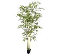 CHZDPP Arbres artificiels Plantes de Bambou pour l'intérieur et l'extérieur, Plantes Vertes de Simulation pour écran de séparation pour la Maison et Le Magasin(24 Bamboo,3.9ft/1.2m)