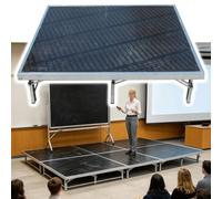 CHZDPP Étape Pliable Commerciale avec Support, pour intérieur/extérieur | Pour défilés de mode / événements scolaires / discours, antidérapant et anti-rouille, assemblage rapide