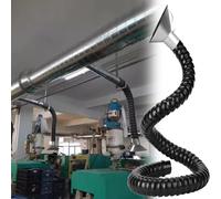 CHZDPP Tuyau d'extraction de poussière Bras d'aspiration pour Atelier avec hotte en Acier Inoxydable, Tuyau d'aspiration Industriel pivotant à 360°, Facile à positionner(3m/9.8ft,68mm/2.7in)