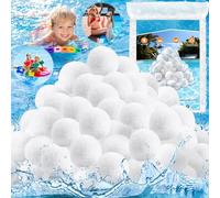 CIANBIFN 1200 g Balle Filtrante Piscine, Boules Filtrantes pour Piscine Balles Filtrantes Piscine Peut Remplacer 40kg Sable Filtrant, Convient à Divers Systèmes de Filtration, Filtre à Sable
