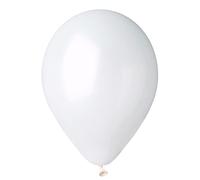 Ciao - Pack 100 balloons pearly in natural latex Premium Quality G120 (Ø 33cm / 13"), white pearl