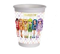 Ciao - Verres en papier Rainbow High (200 ml), 8 pièces, multicolore, 24071