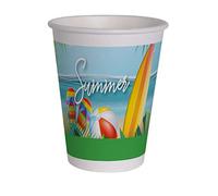 Ciao - Verres en papier Summer Party (250 ml), 8 pièces, multicolore, 34794