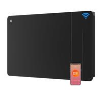 CIARRA CBHTD15A-B Radiateur à Inertie Céramique 1500W WiFi Noir | Film chauffant, thermostat PID, IP24, programmation 7j, fil pilote, anti-gel, sécurité enfant, pièces 10-20㎡