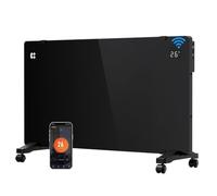 CIARRA CBHX20-B Radiateur Électrique 2000W WiFi PID, Élément X en alu | Convecteur Mural ou Mobile avec Roulettes,Programmation Hebdomadaire, IP24 Salle de Bain, pour une surface d'environ 20 m²