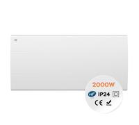 CIARRA Radiateur Électrique Fixé Inertie Sèche Céramique 2000W, pour Salle de Bain ou Chambre 15-25㎡ CBHT20E