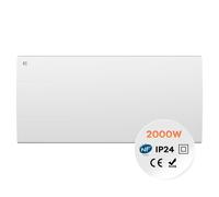 CIARRA Radiateur Électrique Fixé Inertie Sèche Céramique 2000W, pour Salle de Bain ou Chambre 15-25㎡ CBHT20E