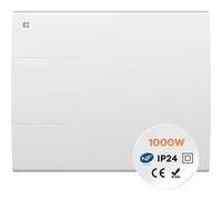 CIARRA Radiateur électrique CBHT10E Inertie sèche céramique 1000W salle de bain/chambre 10–15 m²
