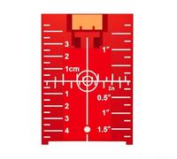 Cible de niveau, 2 plaques réfléchissantes magnétiques avec double échelle, marquages en pouces et cm pour lignes rouges et vertes, récepteur haute visibilité pour l'arpentage de la construction