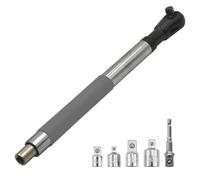 ciciglow extension décalée, clé à molette rallonge à cliquet à impact polyvalente 16,93 pouces avec tête d'entraînement fixe de 1/2 pouce, 4 adaptateurs pour les petits serrés
