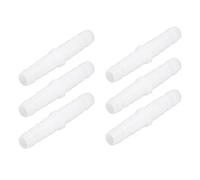 ciciglow Connecteur de Tuyau en Plastique 10 Pièces Raccord Cannelé Blanc Droit Même épisseur Barbelé Réparateur pour Tuyau de Pompe Tuyau en Silicone(6-6mm)
