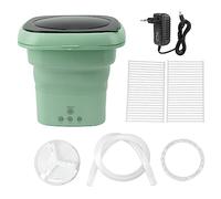 ciciglow Machine à Laver Portable, Mini Machine à Laver Pliable Grande Capacité Essorage Doux Séchage Petite Rondelle avec Couvercle Noir pour Chaussettes Jupe Chemisier Vêtements de (Vert)