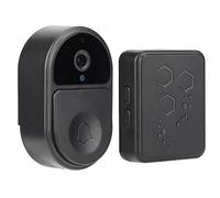 ciciglow Visionneuse de Porte Numérique, Sonnette Vidéo WiFi 90 Degrés Judas Caméra 128 Go avec Appel Vidéo et Fonction de Changement de Voix(Le Noir)