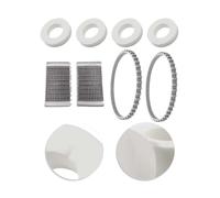 Cidegoo Lot de 4 anneaux de roue en mousse compatibles avec le nettoyeur de piscine Dolphin Diagnostic avec 2 sangles et brosses