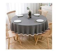 CIEEIN CIEHT Coton et Lin Nappe Ronde en Lavable Machine Diamètre 90cm-280cm Hôtels Restaurants Conférences Evénements et Fêtes Nappes Gris foncé Diamètre 160cm