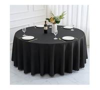CIEEIN CIEHT Nappe Ronde en Polyester Nappes de Salle à Manger Nappes décoratives Lavable en Machine Noir Diamètre 260 cm