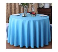 CIEEIN CIEHT Nappe Ronde Maison hôtel Jupe de Table de Banquet Bleu Ciel 240cm de diamètre