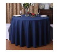 CIEEIN CIEHT Nappe Ronde Maison hôtel Jupe de Table de Banquet Bleu Marin 220cm de diamètre