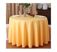 CIEEIN CIEHT Nappe Ronde Maison hôtel Jupe de Table de Banquet Jaune 260cm de diamètre