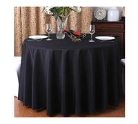CIEEIN CIEHT Nappe Ronde Maison hôtel Jupe de Table de Banquet Noir 240cm de diamètre