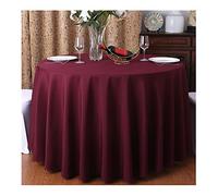CIEEIN CIEHT Nappe Ronde Maison hôtel Jupe de Table de Banquet Vin Rouge 160cm de diamètre