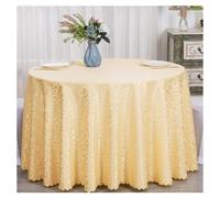 CIEEIN CIEHT Polyester Nappe Ronde Simple Elégant Hôtels Restaurants Conférences Evénements Fêtes Nappes Facile Maintenir Jaune Clair 220cm de diamètre