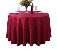 CIEEIN CIEHT Polyester Ronde Hôtel Nappe Motivo Cramoisi Diamètre 160cm | Hôtel Restaurant Mariage Noël Conférence Événements Fêtes Nappes