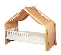 Ciel de lit cabane gaze coton camel 420