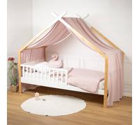 Ciel De Lit Cabane Toile En Gaze De Coton Jeanne 420 X 130 Cm Rose TU