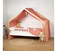 Ciel De Lit Cabane Toile En Gaze De Coton Jeanne 420 X 130 Cm Terracotta TU