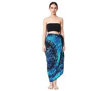 Ciffre Sarong Serviette de Plage Foulard Lunghi Pareo Dhoti Turquoise Celtique + Boucle