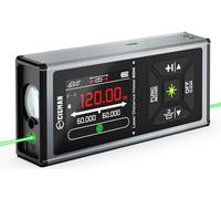 CIGMAN Appareil de mesure laser bilatéral vert CD-60G, télémètre laser 120 m/393 pieds, outil de mesure laser portable, bulle de niveau d'affichage LCD, outil laser de haute précision, batterie rechar