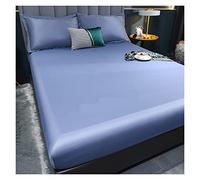 CIGPKLO Draps en Soie Rafraîchissants Drap-Housse élastique Housse de Protection Matelas Couvre-lit en Satin Linge lit Rayonne Drap Simple Double Reine King Size 90(Picture color-08,200x220x25cm 1pc)