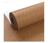 CIGPKLO Papier Peint Textile Papier peint PVC uni, couleur unie, lin, motif imitation paille tissée, non autocollant, imperméable, minimaliste(Brown,0.530mx2m)