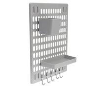 Ciieeo 1 Set Panneau Perforé Mural Organisateur Salle de Bricolage, Panneau Perforé Cuisine, PS, Rangement Multifonction, pour Boules D'éponge et Petits Pots, la Cuisine