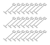 Ciieeo 100 Croisillons Carrelage en Métal Argenté, Trou 1,5mm, pour Nivellement des Carreaux, Évite les Mouvements Lors Pose, Balcon et Chambre