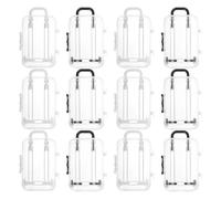 Ciieeo 12 Pièces Boîte à Dragées de Mariage Portable en Ps Transparente Style Valise, Réutilisable pour Présents et Fêtes, Mini Valise Présent Élégante et Pratique
