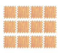 Ciieeo 12pièces Tapis de Sol Mousse pour Garçon Fille Dalles Puzzle de Jeu Imitation Bois Sécurité Garçon Fille