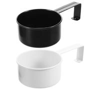 Ciieeo 2 Pièces Cuillère à Mesurer en Fer avec Crochet Suspendu, Anti-rouille et Gain de Place, pour Poudre à Lessive et Nourriture pour Animaux Cuisine ou Buanderie