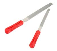 Ciieeo 2 Pièces Lime Demi-ronde et Fichier Plat en Émeri pour Ponçage et Polissage Métal Poignée Confortable, pour Atelier et Bricolage
