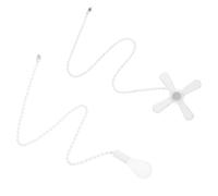 Ciieeo 2 Pièces Lustre Fixation Lourd Traction De La Chaîne Multiprise Plafonnier Led Mur Chaîne De Ventilateur Ventilateurs De Plafond Avec Lumières Bar Bande Blanche Alliage De Zinc