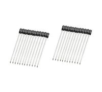 Ciieeo 24pièces Recharge Stylo Bille Métallique Recharges Standard Pour Stylos Cross Et Autres Marques Encre Noire