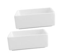 Ciieeo 2pcs Bols à Trempette en Céramique Blanche Carrée, Résistants Lave-vaisselle, pour Condiments et Petits Plats Élégants