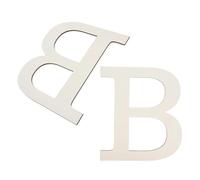 Ciieeo 2pcs Lettre B en Bois Brut pour Décoration Murale DIY Grandes Lettres Peignables pour Maison ou Fête
